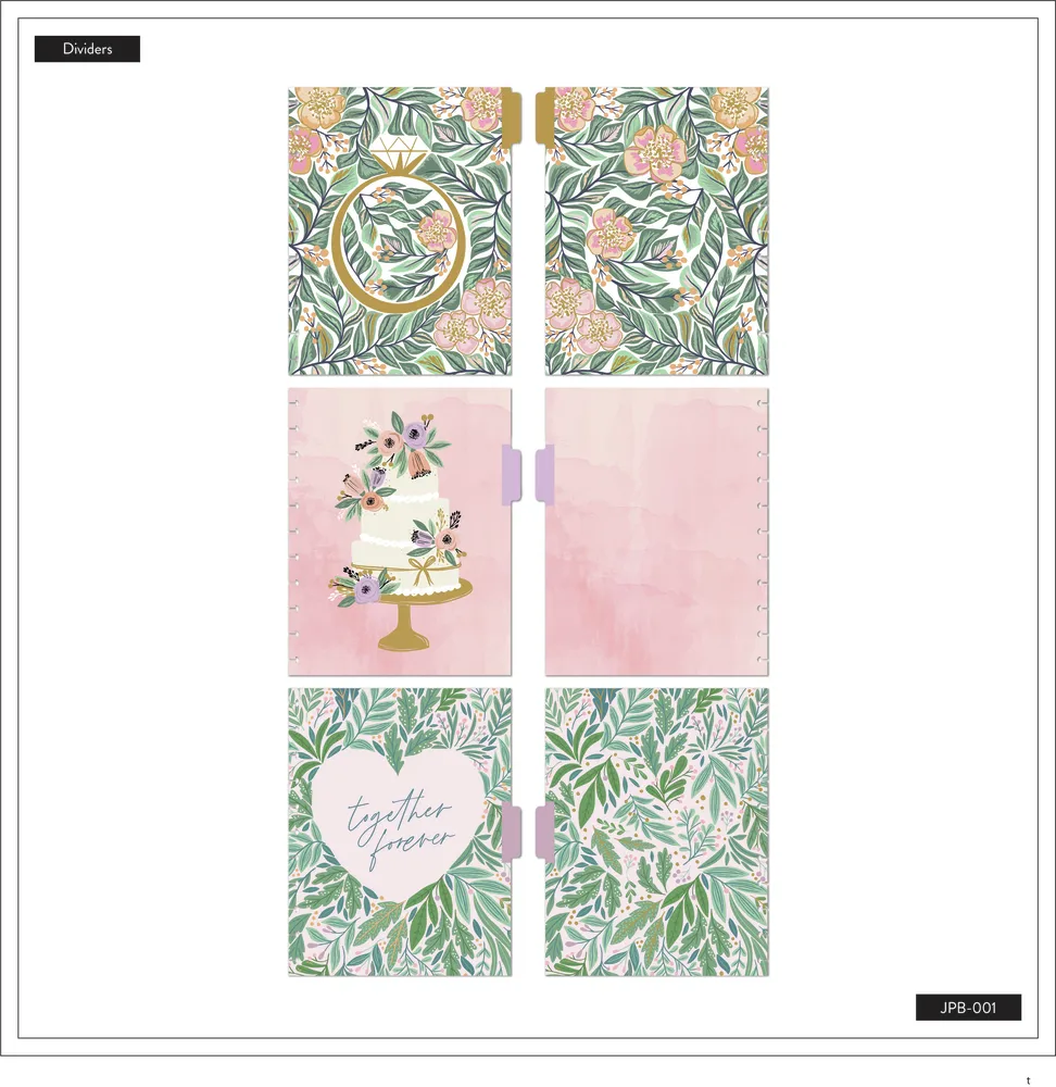 Happy Planner Garden Wedding carnet Big pointillé 60 feuilles mariage