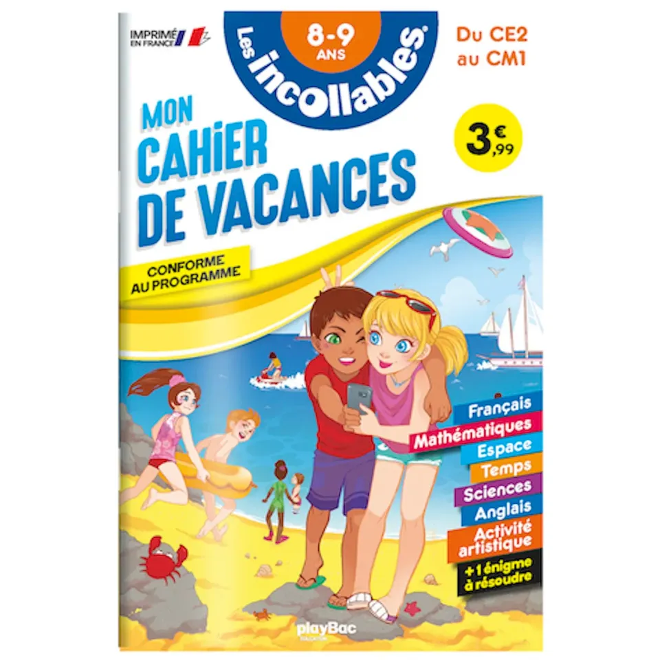 Frigobloc Incollables cahier vacances CE2-CM1 8-9 ans 2026