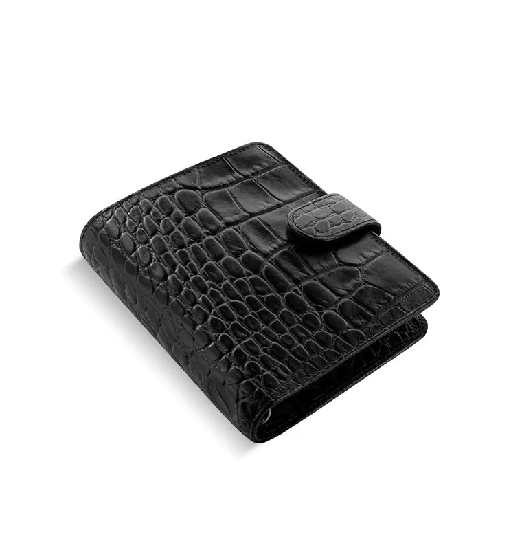 Filofax Classic Croc organiseur Pocket noir cuir