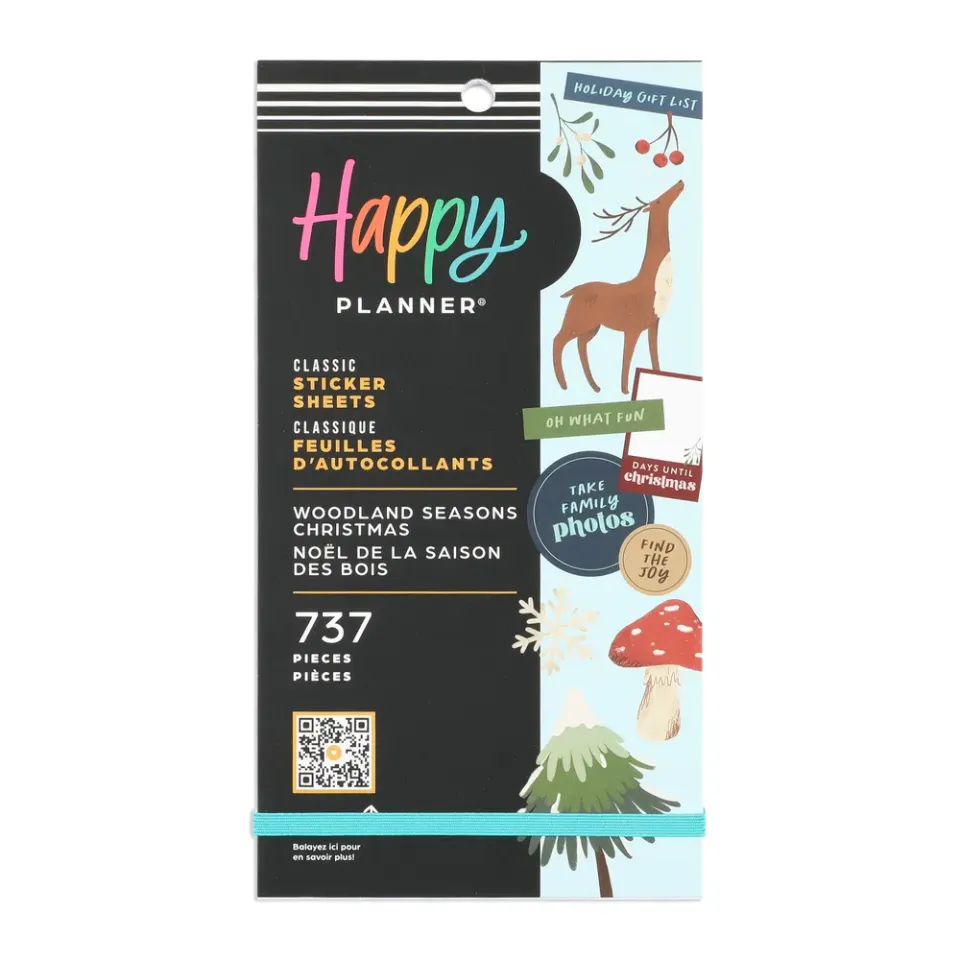 Happy Planner Woodland Seasons carnet stickers Noël 737 stickers