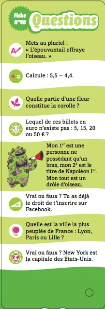Les Incollables 350 quiz vacances CM1 vers CM2 boitier quiz