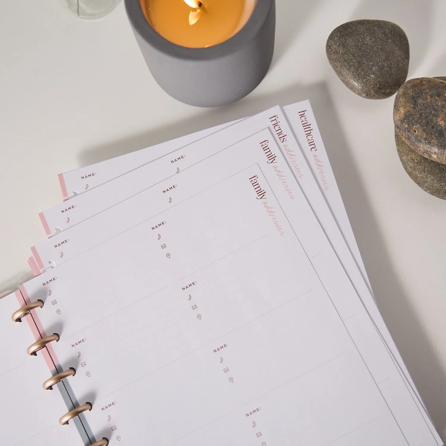 Happy Planner Rise & Align Addresses recharge adresses Classic