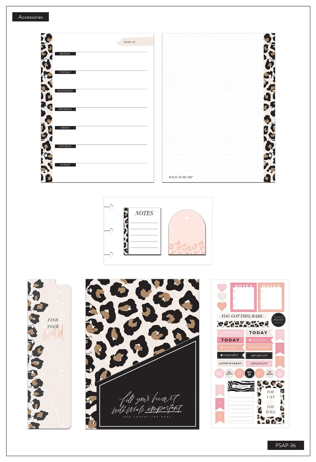 Happy Planner Wild Styled accessoires Classic pack