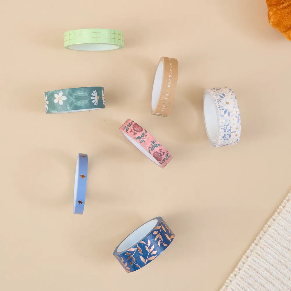 Happy Planner Forest Flowers washi tape 7 rouleaux floral