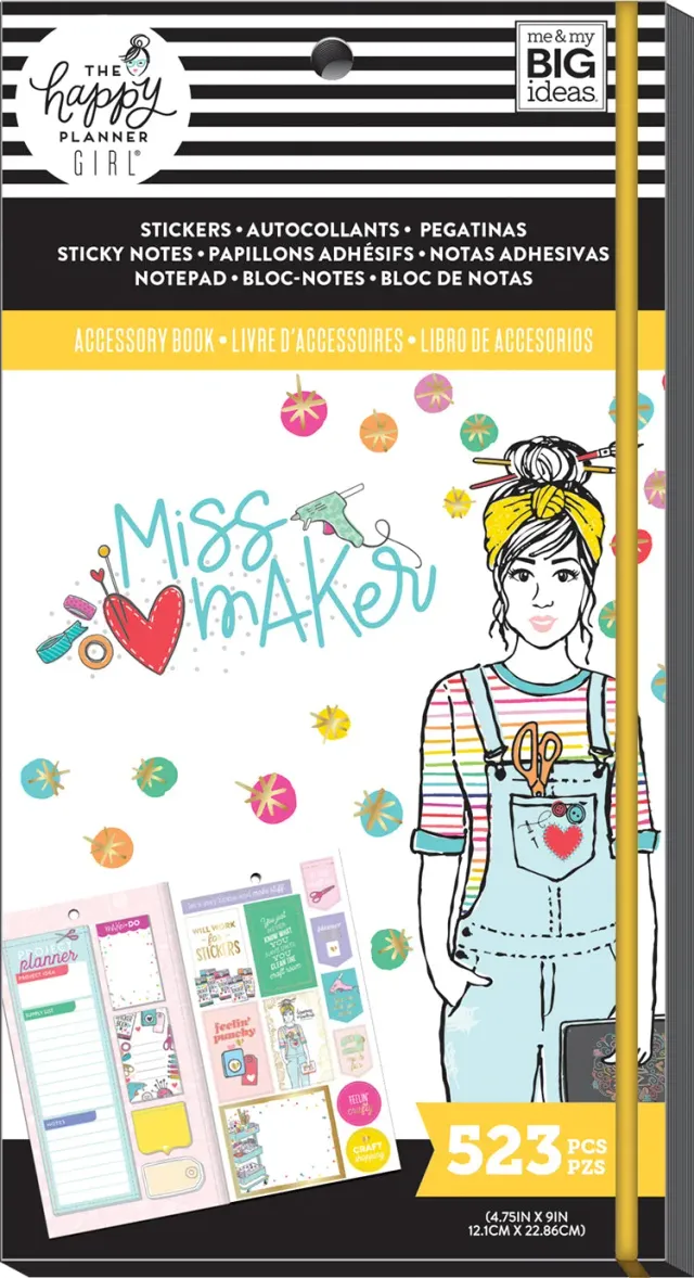 Happy Planner Miss Maker carnet accessoires stickers et notes DIY