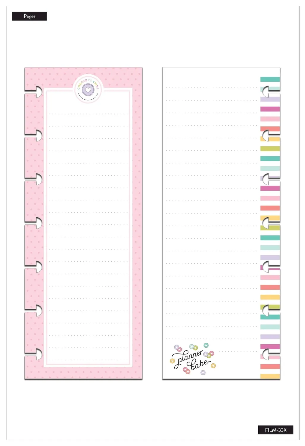 Happy Planner Planner Babe papier notes Mini 60 feuilles