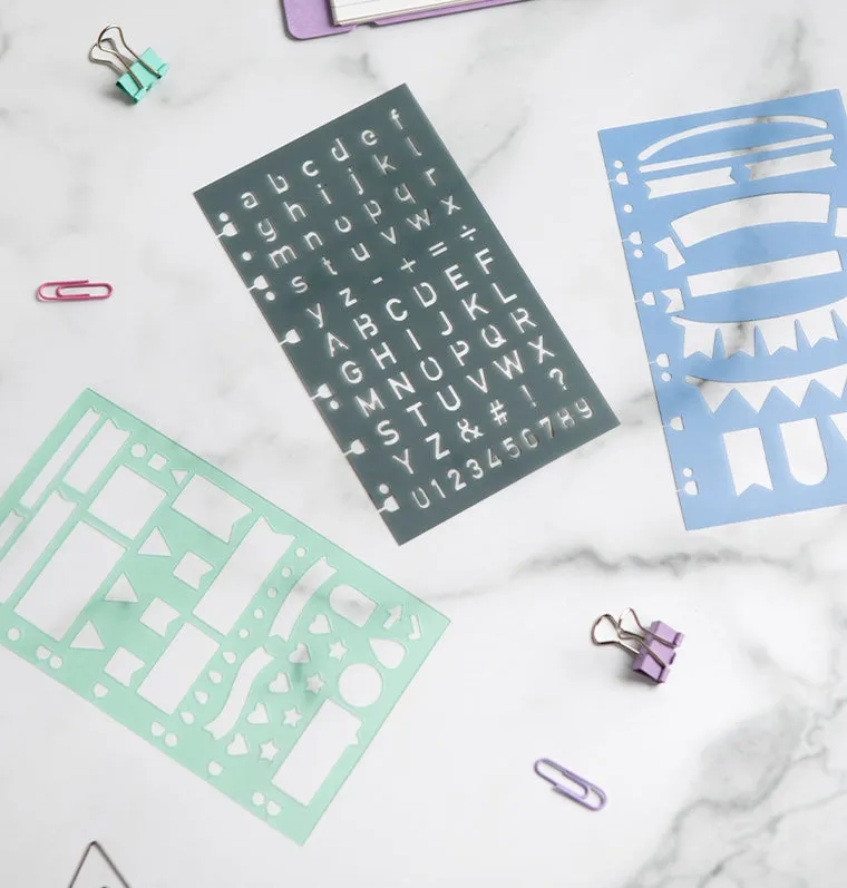 Filofax Classic pochoir lettres stencil A5 Personal