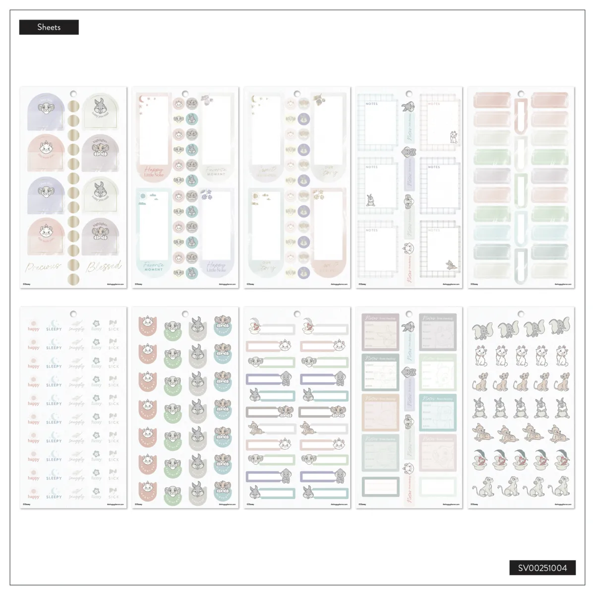 Happy Planner Disney Bébé Welcome Little One stickers 742 pcs