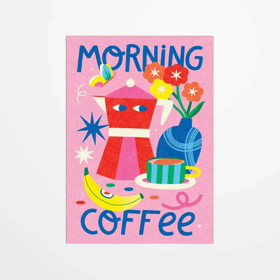 My365 Limistic Morning coffee carte postale