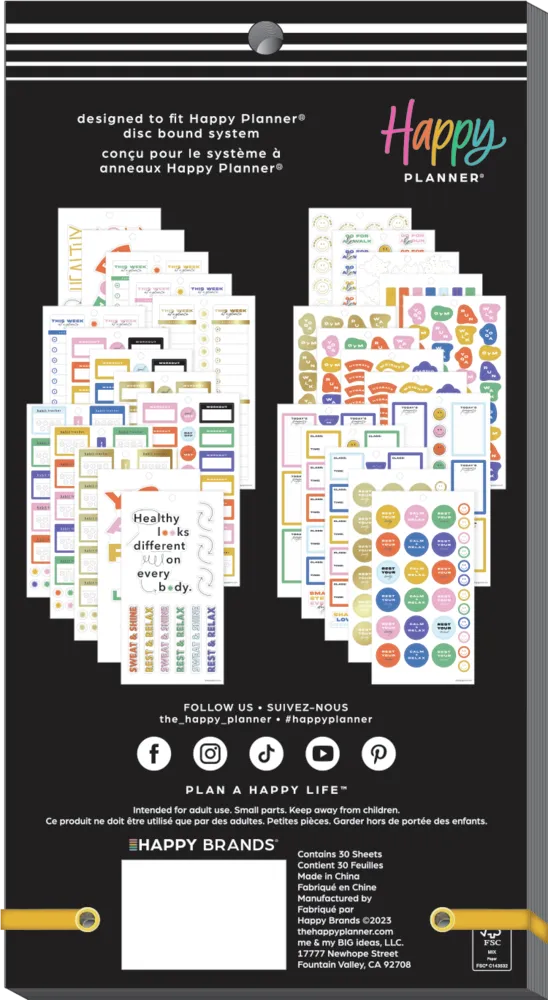 Happy Planner Be Bold Fitness stickers fitness 771 stickers