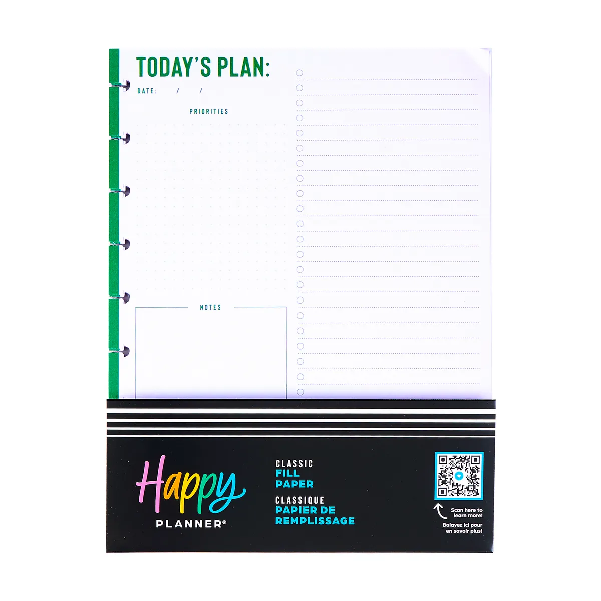 Happy Planner Vivid Brights recharge Classic Dashboard 40 feuilles