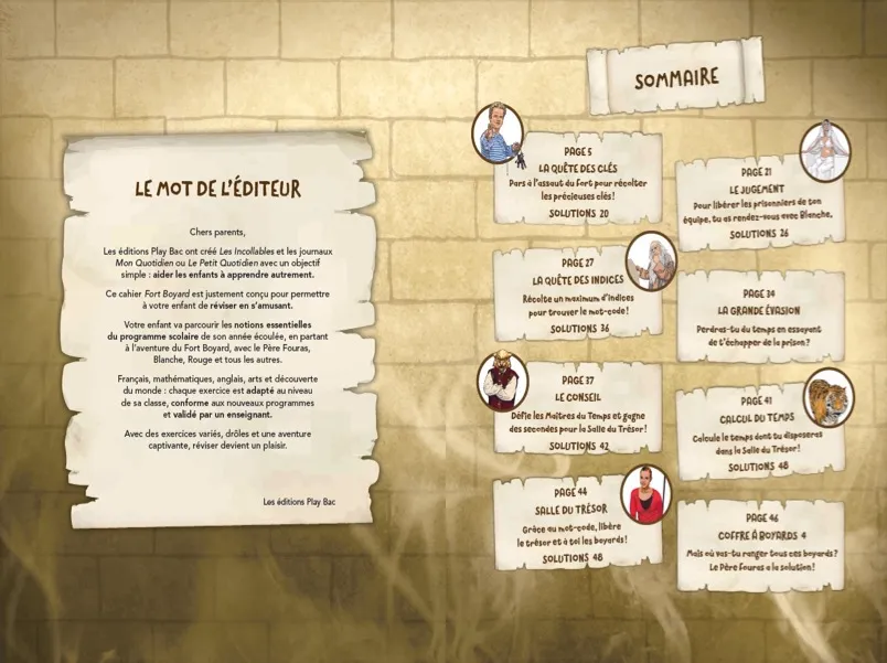 Frigobloc Fort Boyard cahier de vacances CP au CE1 été