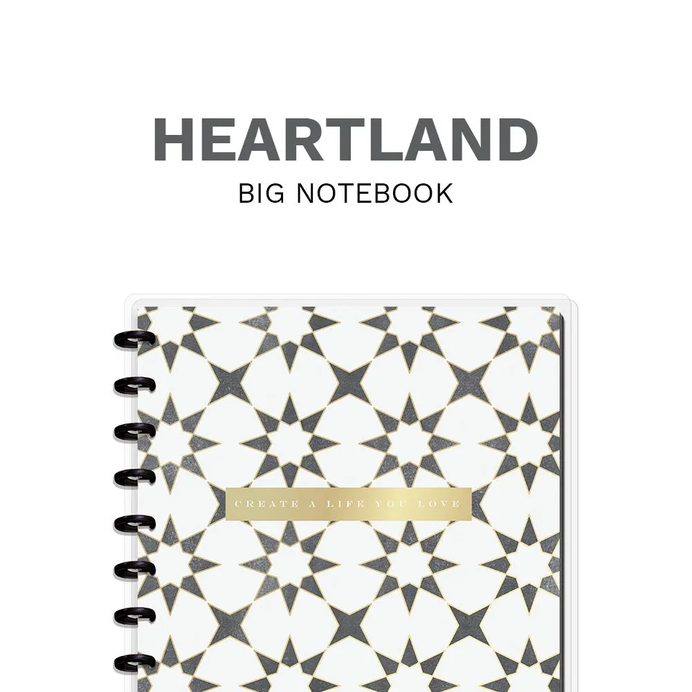 Happy Planner Heartland Big carnet à disques pointillé