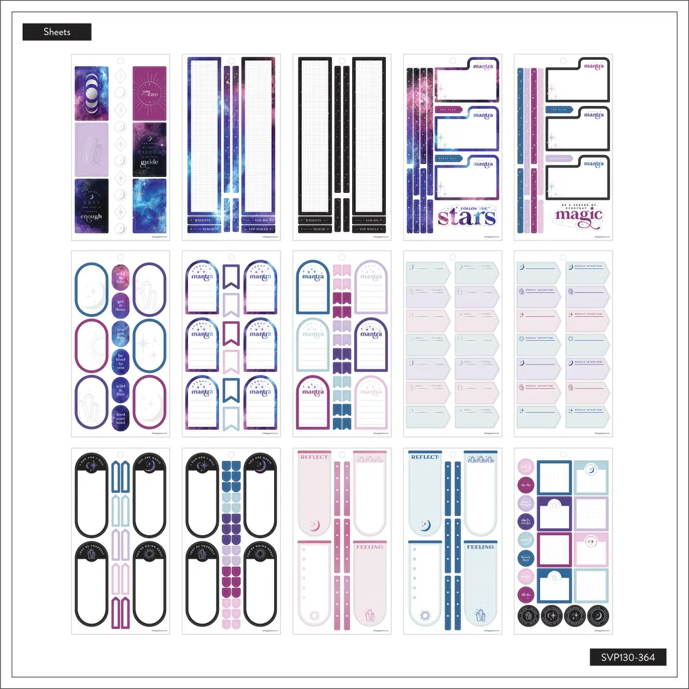 Happy Planner Stargazer Magic stickers 557 nuit