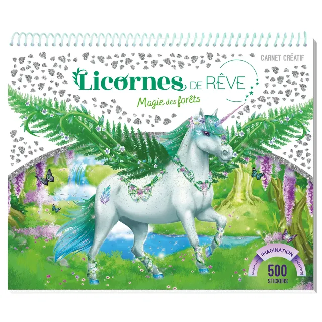 Frigobloc Licornes de rêve carnet créatif magie de la forêt 500 stickers