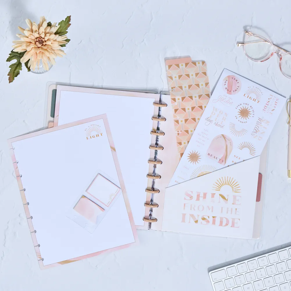 Happy Planner Golden Hour Classic kit accessoires soleil