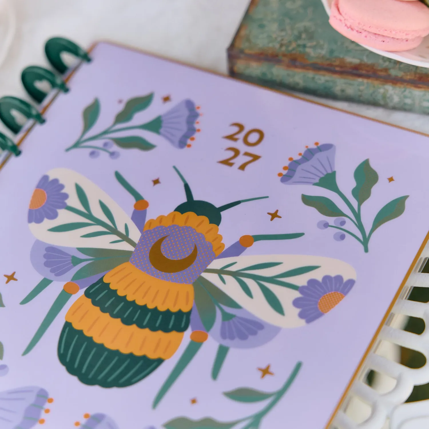 Happy Planner Hive & Bloom 2027 agenda Big horizontal 12 mois