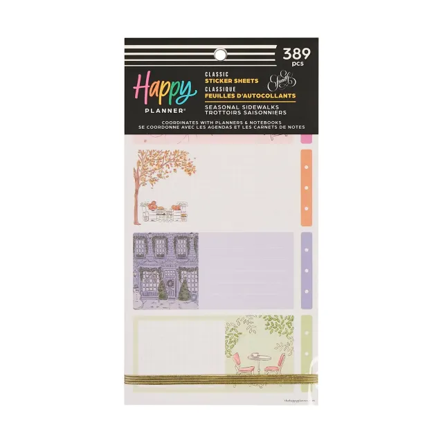 Happy Planner Seasonal Sidewalks stickers 30 planches 4 saisons