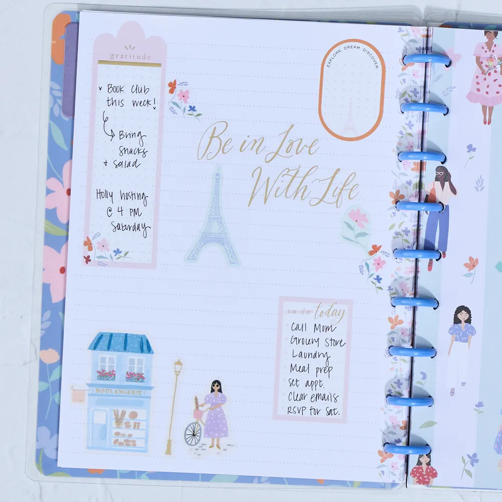 Happy Planner Happy in Paris carnet à disques classic 60 feuilles
