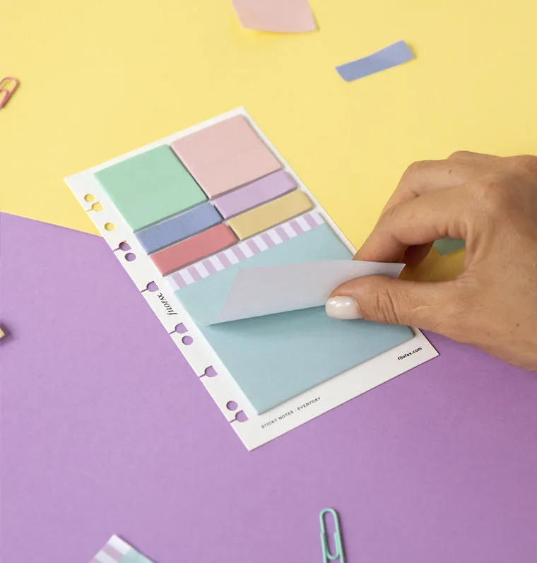 Filofax Everyday notes adhésives set A5 marque-pages couleurs