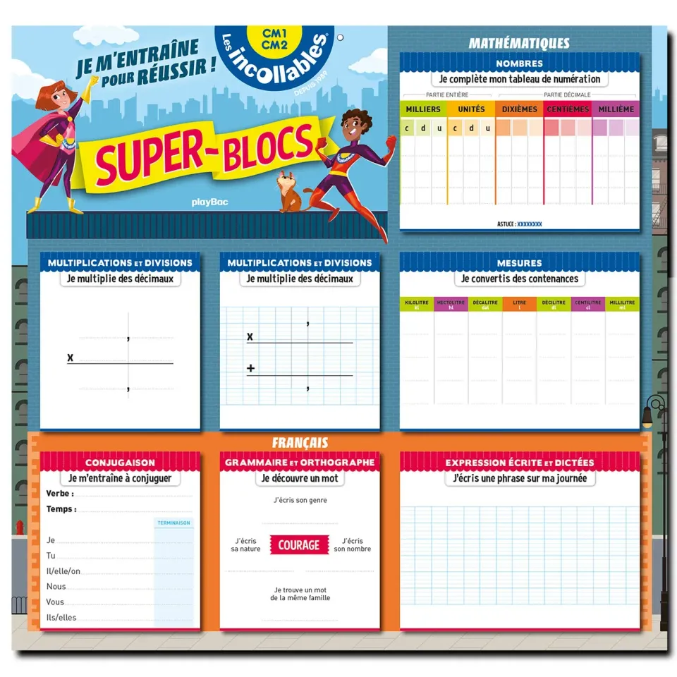 Frigobloc Les Incollables Super Blocs cahier CM1/CM2 français maths