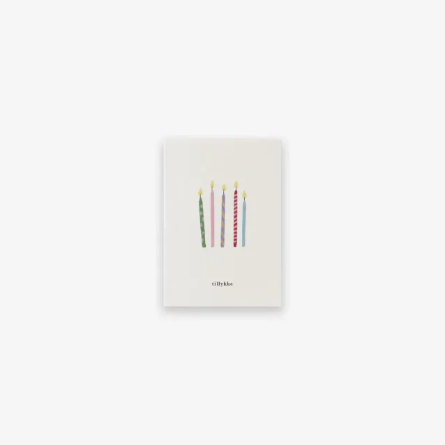 Kartotek Fødselsdagslys petite carte anniversaire A7 Tillykke