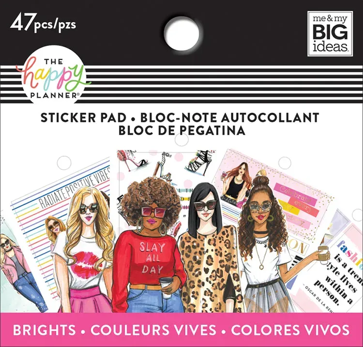 Happy Planner Rongrong Brights mini stickers pad 20 planches