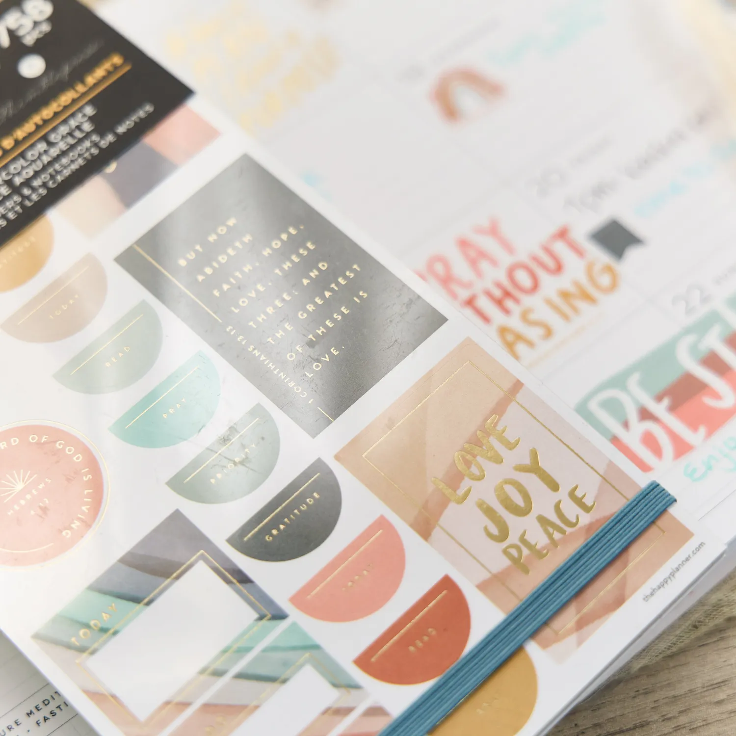 Me & my big ideas Happy Planner Watercolor Grace lot stickers foi