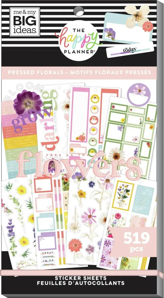 Happy Planner Pressed Florals stickers value pack 519