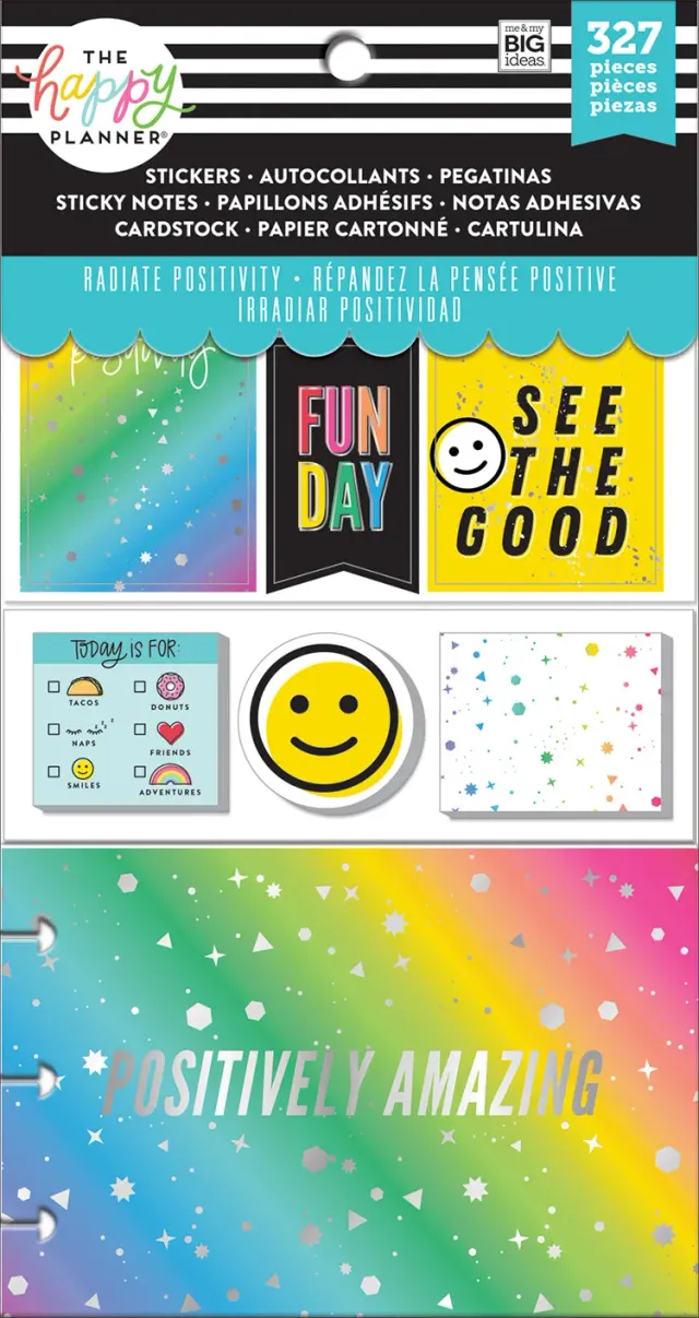 Happy Planner Radiate Positivity accessoires stickers notes