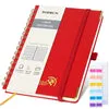 Poprun WH145L carnet ligné spiralé rouge 15x21,5 cm