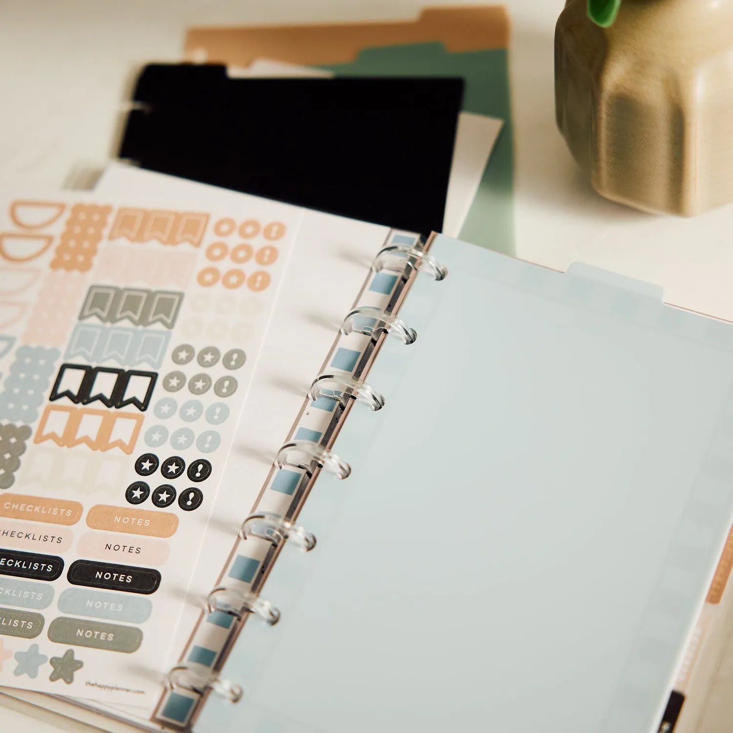 Happy Planner Neutrals Mini intercalaires plastique neutres x5