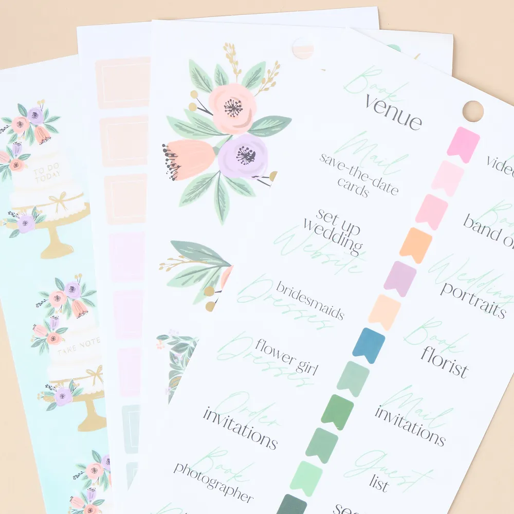 Happy Planner Garden Wedding stickers Big x1322 doré
