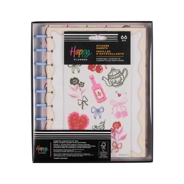 Happy Planner Everyday Coquette Classic carnet bundle stickers rose