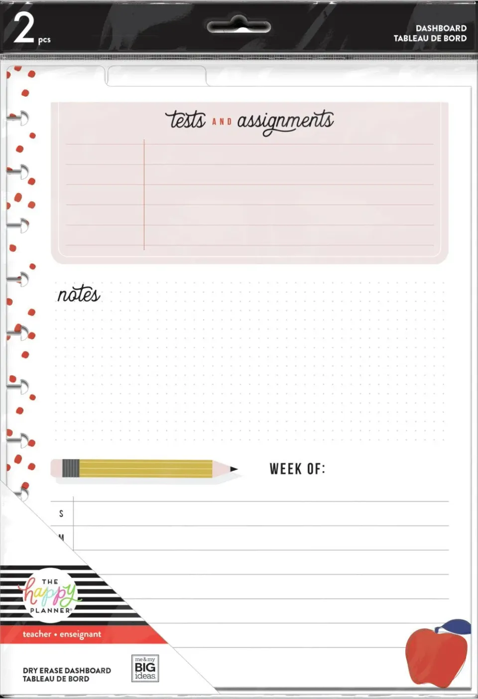 Happy Planner Fresh Start tableau effaçable Big
