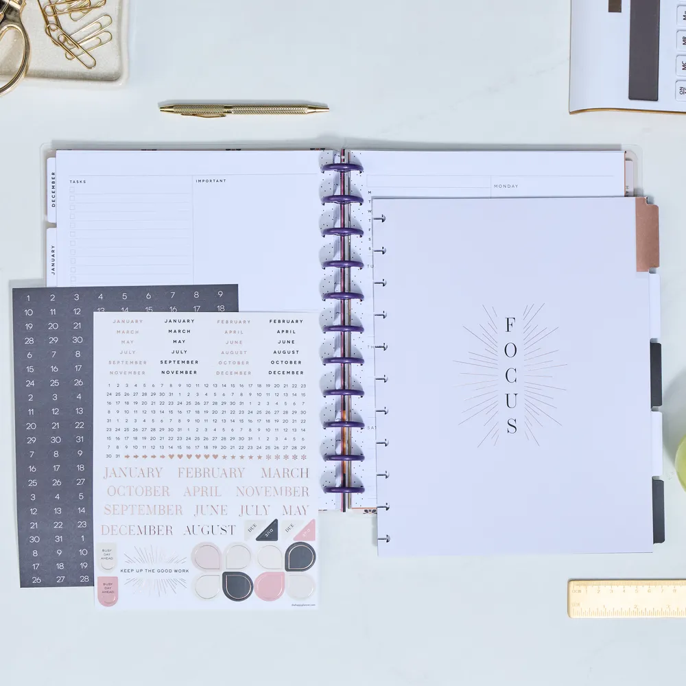 Happy Planner Aesthetique Teacher extension dashboard Big 6 mois 492 pcs