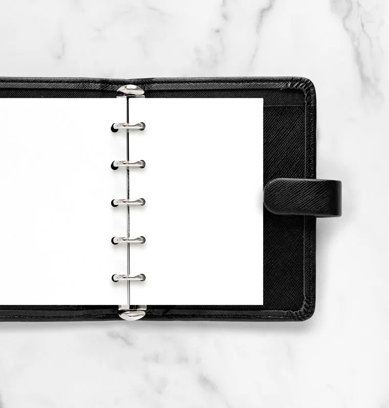 Filofax Mini recharge 20 feuilles unies blanches
