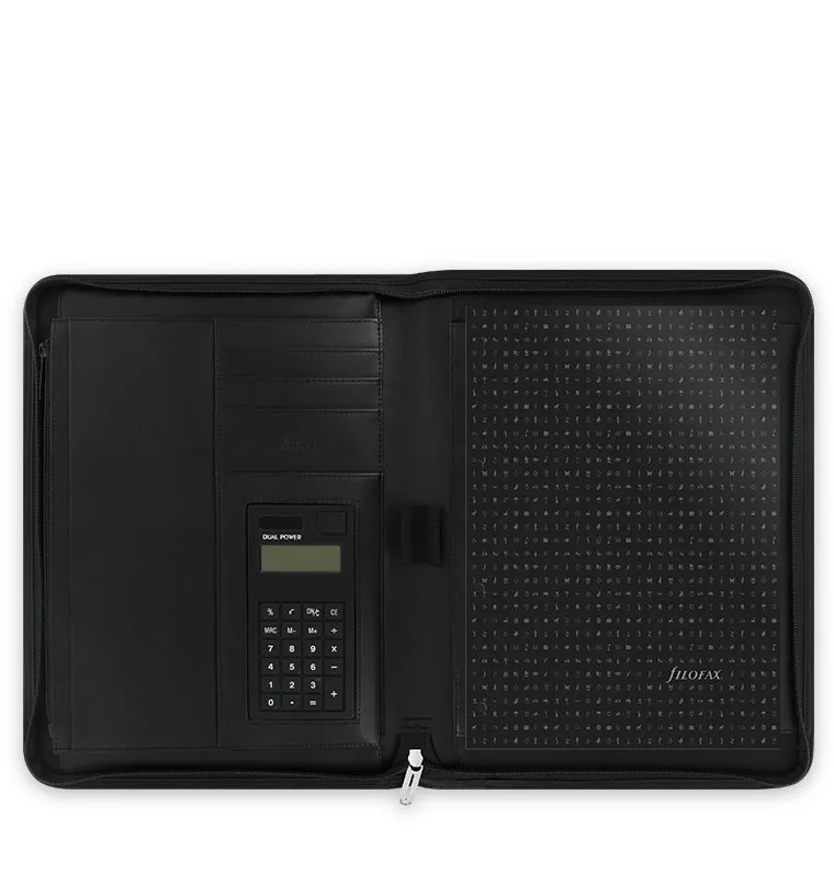 Filofax Metropol A4 porte-documents zippé calculatrice
