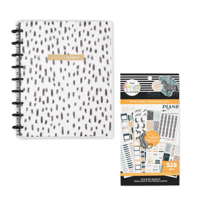 Happy Planner Wild Plans pack carnet Classic + stickers jungle