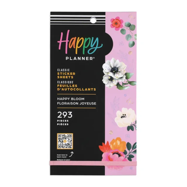 Happy Planner Value Pack stickers Happy Blooms 293 pièces doré