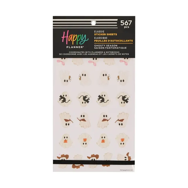 Happy Planner Ghosty Season stickers fantômes 30 feuilles
