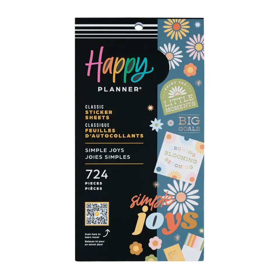 Happy Planner Simple Joys stickers Classic 30 planches washi