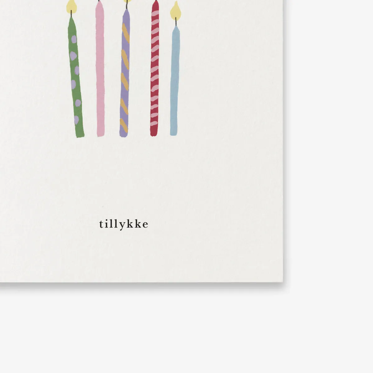 Kartotek Fødselsdagslys petite carte anniversaire A7 Tillykke