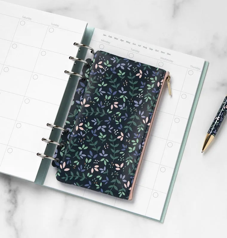 Filofax Garden pochette zippée A5 motif fleurs