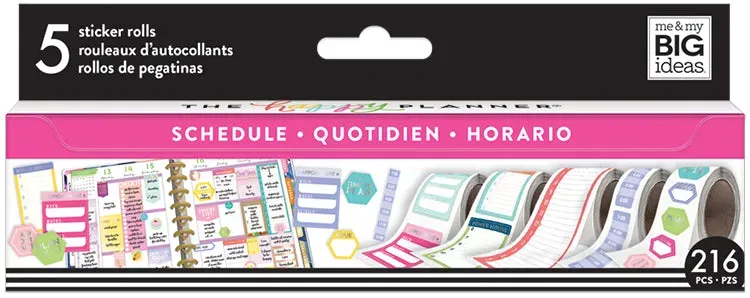 Happy Planner Scheduling rouleau stickers 5 motifs 2,4 m