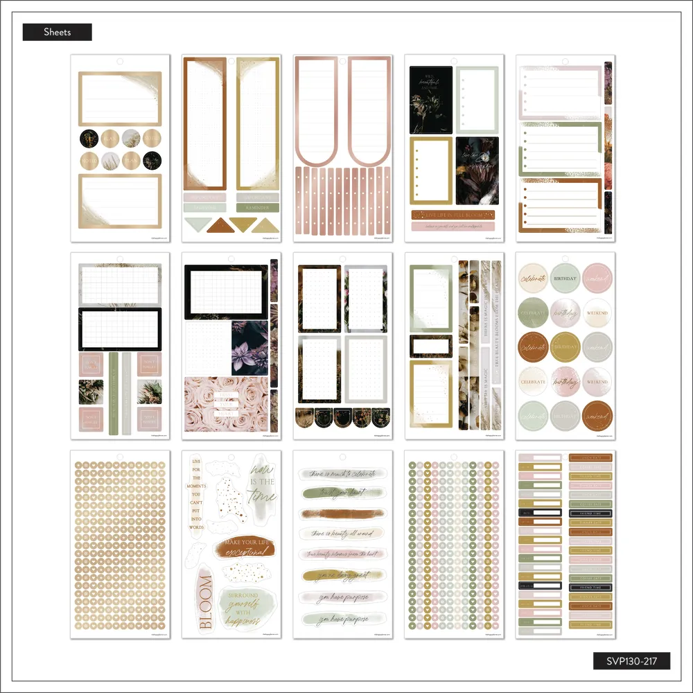 Happy Planner Moody Florals stickers Big 851 autocollants