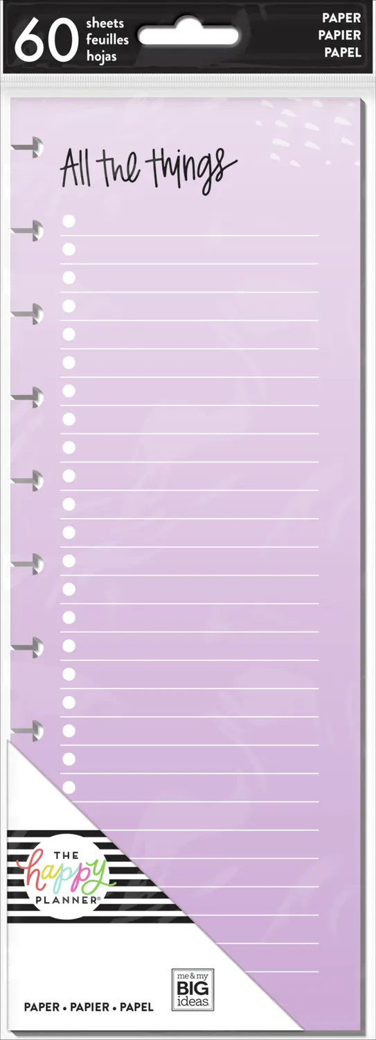 Happy Planner All the Things papier recharge Big 60 assorti