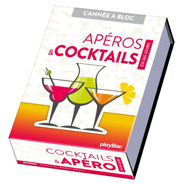 Frigobloc Cocktails et apéros 365 jours calendrier à bloc