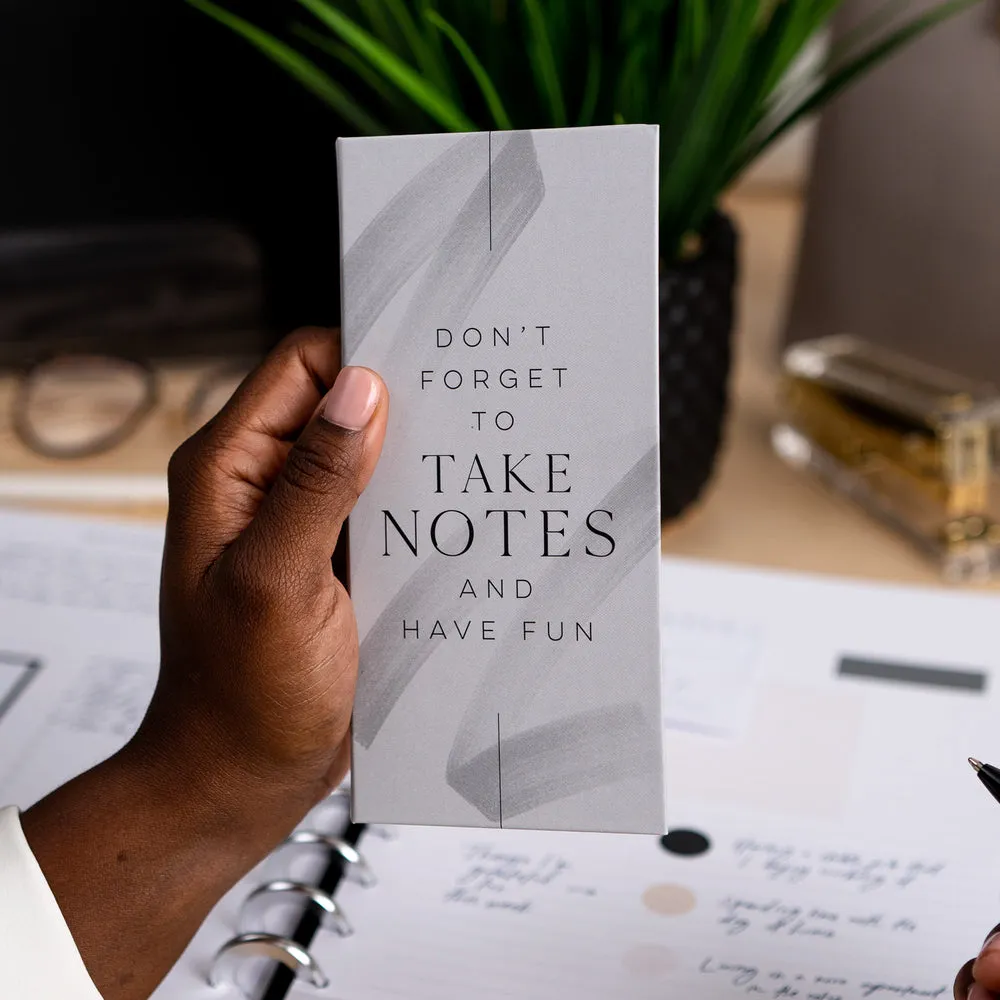 Work + Life Minimalist carnet sticky notes et marque-pages neutre