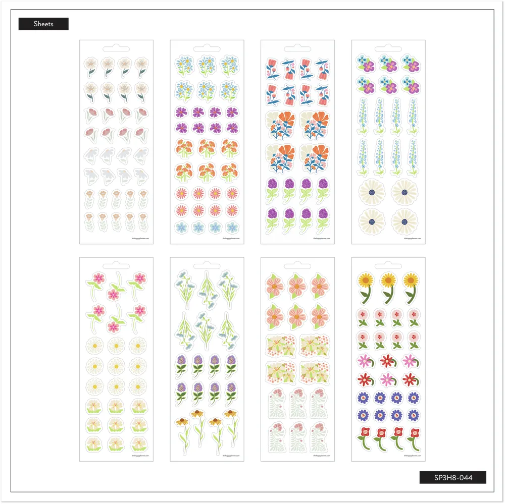 Happy Planner Essential Florals stickers fleurs 191